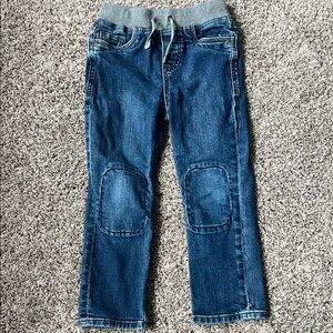 Hanna Andersson Blue Denim Jeans with Gray Waistband